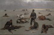 Frederic Remington What an Unbranded Cow Has Cost painting